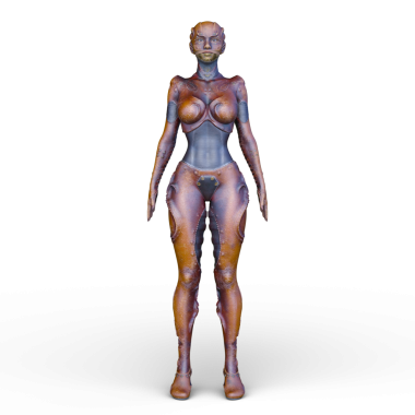 Dişi bir uzaylının 3D görüntüsü