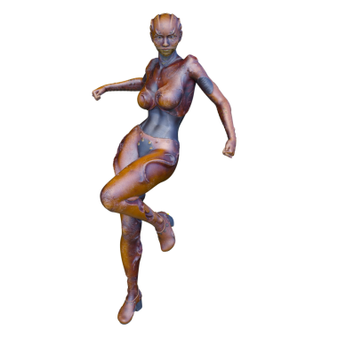 Dişi bir uzaylının 3D görüntüsü