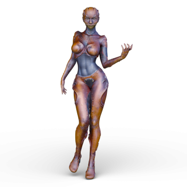 Dişi bir uzaylının 3D görüntüsü