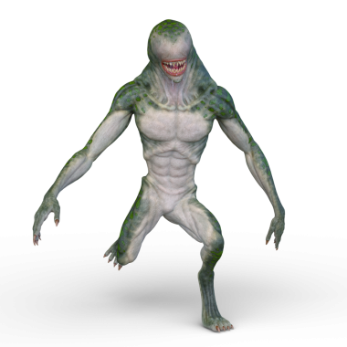 bir uzaylı 3D render