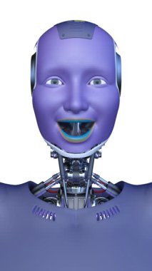 Dişi bir robotun 3D canlandırması