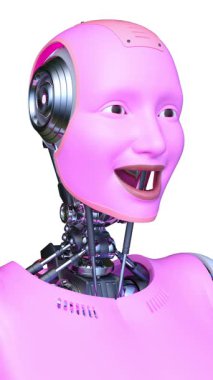 Dişi bir robotun 3D canlandırması