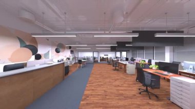 Ofis alanının 3B görüntülemesi