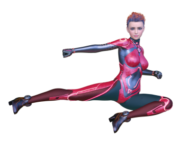 Bir siber kadının 3 boyutlu canlandırması