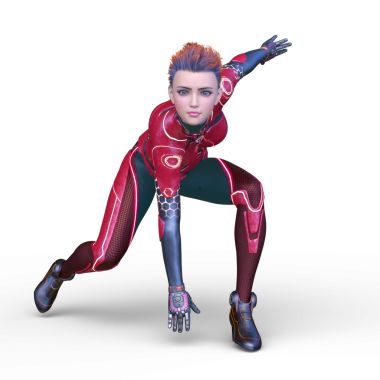 Bir siber kadının 3 boyutlu canlandırması