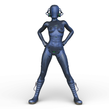 Dişi bir sayborgun 3D canlandırması