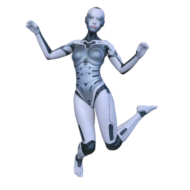 Dişi bir sayborgun 3D canlandırması