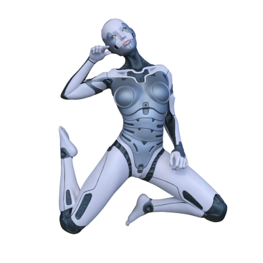 Dişi bir sayborgun 3D canlandırması