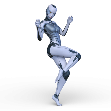 Dişi bir sayborgun 3D canlandırması