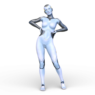 Dişi bir sayborgun 3D canlandırması