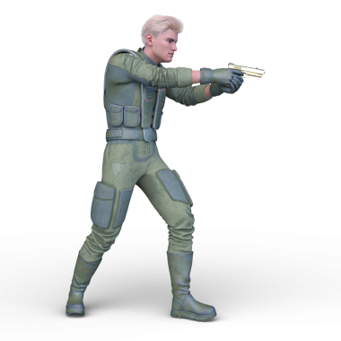 Bir savaşçının 3DCG görüntüleri