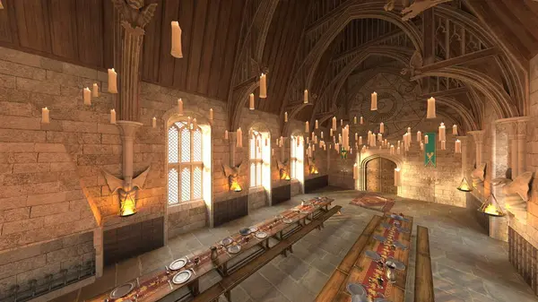 Ziyafet salonunun 3D CG yorumlaması