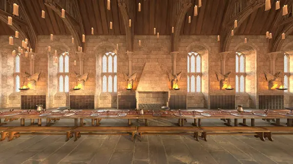 Ziyafet salonunun 3D CG yorumlaması