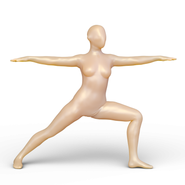 Poz veren bir kadının 3DCG görüntüleri