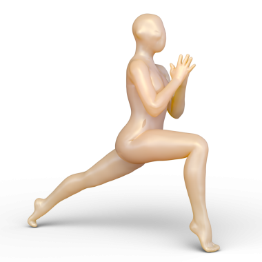 Poz veren bir kadının 3DCG görüntüleri