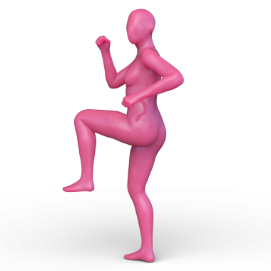 Poz veren bir kadının 3DCG görüntüleri