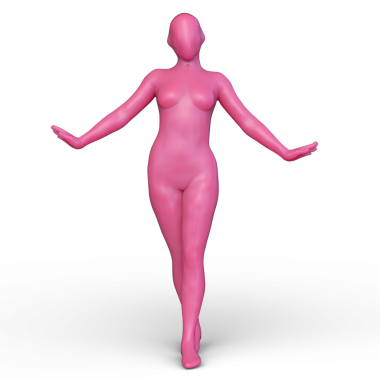 Poz veren bir kadının 3DCG görüntüleri