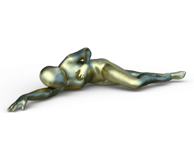 Poz veren bir kadının 3B görüntüsü