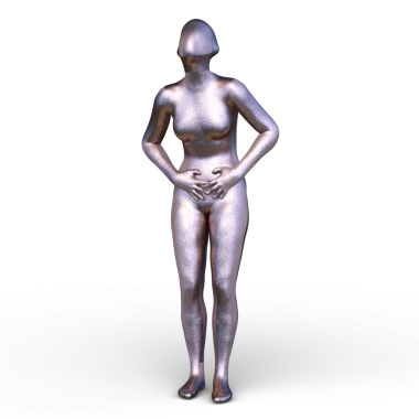 Poz veren bir kadının 3B görüntüsü