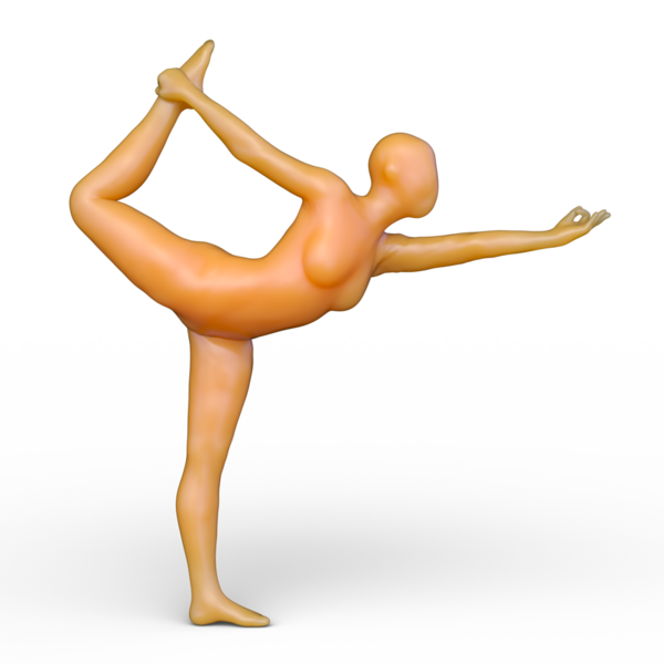 Poz veren bir kadının 3DCG görüntüleri