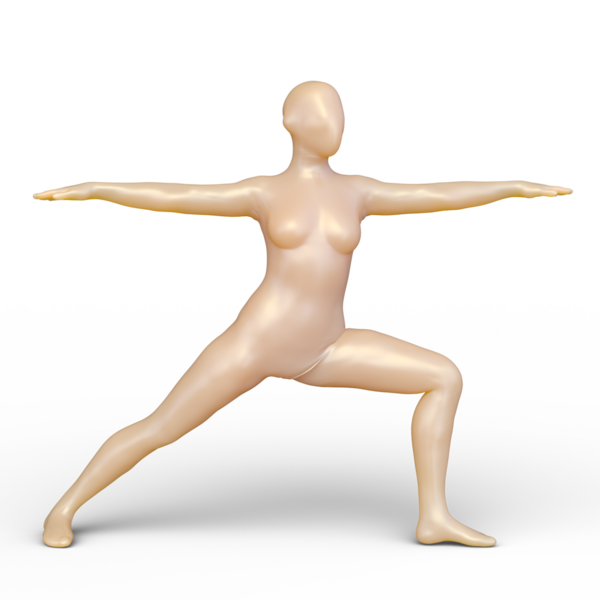 Poz veren bir kadının 3DCG görüntüleri