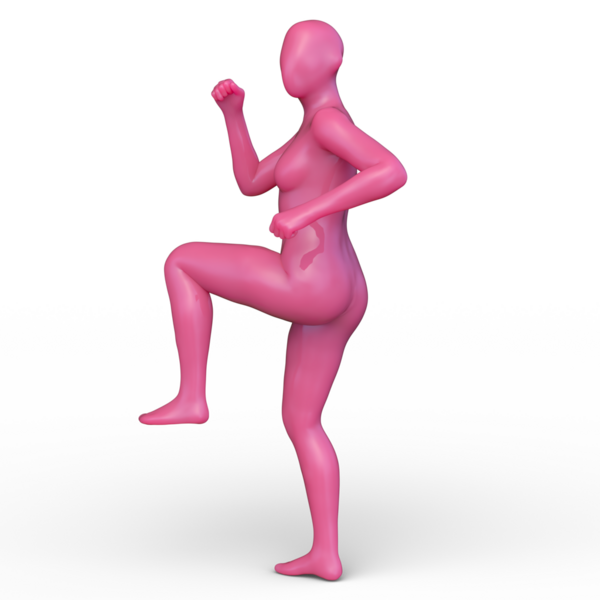 Poz veren bir kadının 3DCG görüntüleri