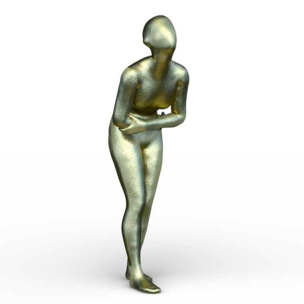 Poz veren bir kadının 3B görüntüsü