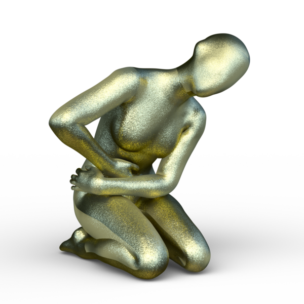 Poz veren bir kadının 3B görüntüsü