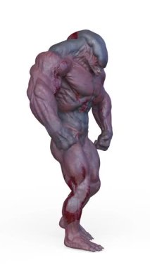 Yürüyen bir canavarın 3 boyutlu görüntüsü