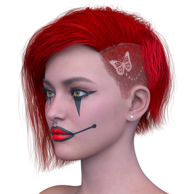 Bir kadının yüzünün 3 boyutlu görüntüsü.