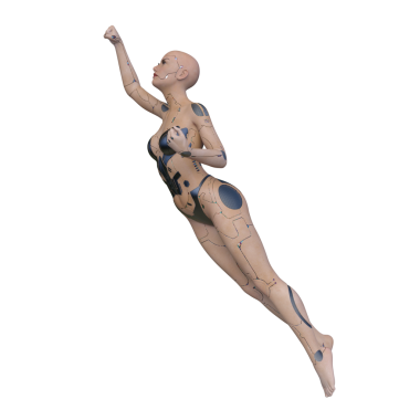 Dişi bir sayborgun 3D canlandırması