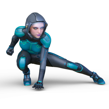 Bir siber kadının 3 boyutlu canlandırması