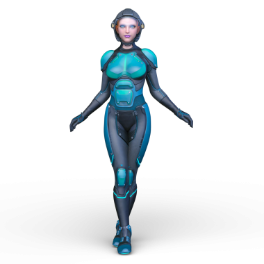 Bir siber kadının 3 boyutlu canlandırması