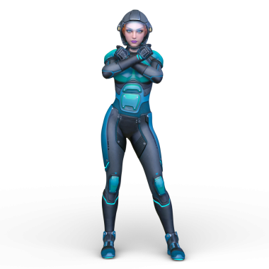 Bir siber kadının 3 boyutlu canlandırması