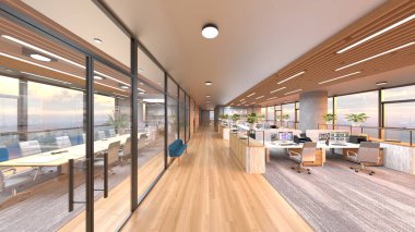 Ofis alanının 3B görüntülemesi