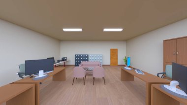 Ofis alanının 3B görüntülemesi