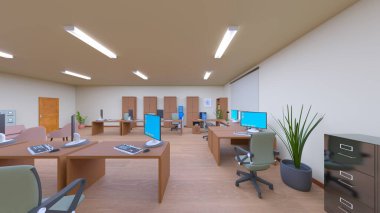 Ofis alanının 3B görüntülemesi