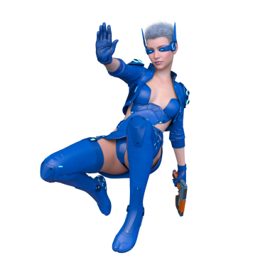 Bir siber kadının 3 boyutlu canlandırması