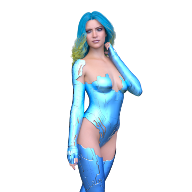 Bir siber kadının 3 boyutlu canlandırması