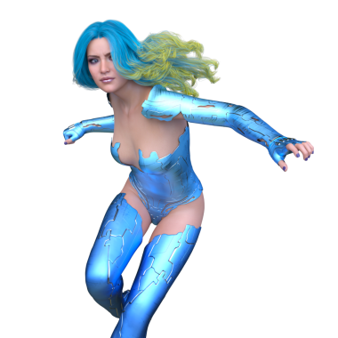 Bir siber kadının 3 boyutlu canlandırması