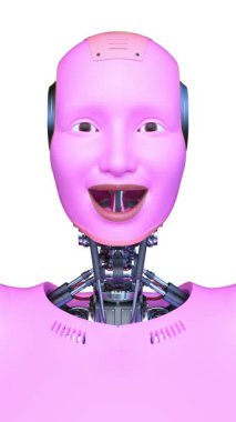 Dişi bir robotun 3D canlandırması