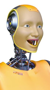 Dişi bir robotun 3D canlandırması