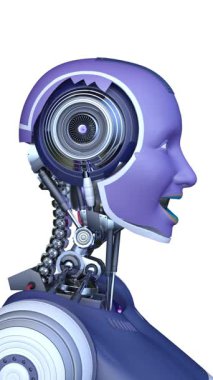Dişi bir robotun 3D canlandırması