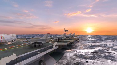 Uçak gemisinin 3D görüntülemesi