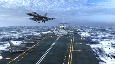 Uçak gemisinin 3D görüntülemesi