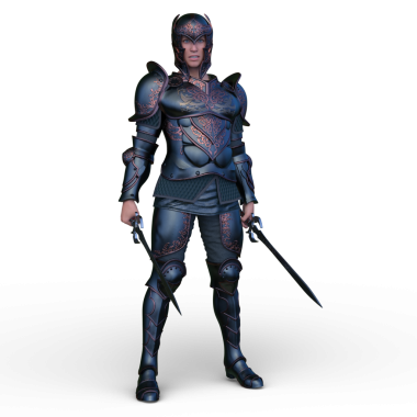 Bir şövalyenin 3 boyutlu canlandırması