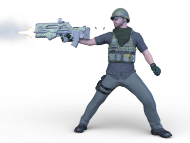 Bir askerin 3D canlandırması