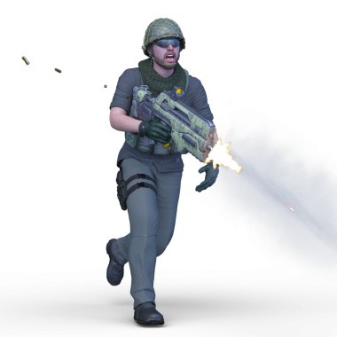 Bir askerin 3D canlandırması