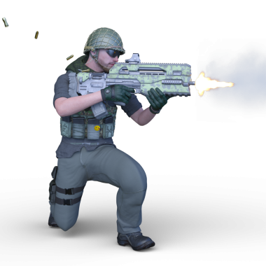 Bir askerin 3D canlandırması