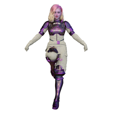 Bir siber kadının 3 boyutlu canlandırması